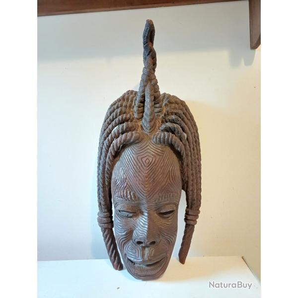 Masque Africain Bois Cote d'Ivoire Baoul�