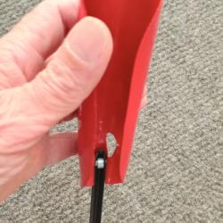 Support Canne Métal Pliable Rouge long:33cm