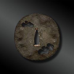 TSUBA Shin No Maru Gata signé - Japon - Période Edo (1603-1868)