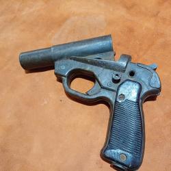 Pistolet signal lance fusée allemand de la seconde guerre mondiale, LP 42 plaquettes bakélite
