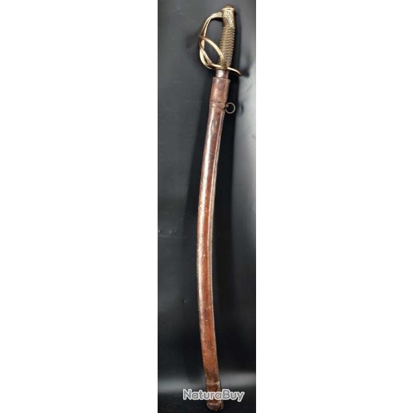 SABRE OFFICIER D'ARTILLERIE MODLE 1822 - 1899 LAME 90CM COULAUX KLINGENTHAL - FRANCE III RPUBLIQU