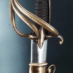 SABRE D'OFFICIER DE CAVALERIE LÉGÈRE MONTURE À LA CHASSEUR DU MODÈLE AN IX LAME SOLINGEN - FRANCE CO