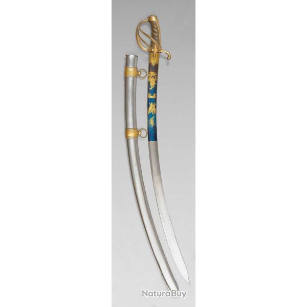 BEAU SABRE D'OFFICIER DE HUSSARDS MODELE  LA CHASSEUR MODLE AN IX - FRANCE PREMIER EMPIRE France P