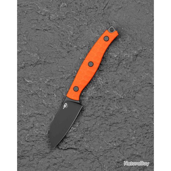 Couteau Bestech Heidi Blacksmith 3 Lame Acier 14C28N Manche G10 Orange Etui Kydex BTKFK07B