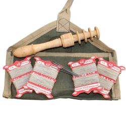 trousse de couture kit armée francaise avec cousette bois WW1/ ww2