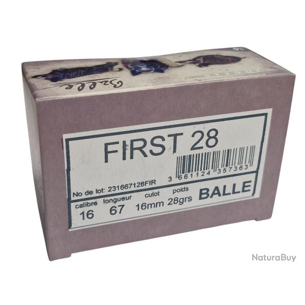 BOITE DE 10 CARTOUCHES JOCKER FIRST 28 CAL.16/67 BALLE SLUG