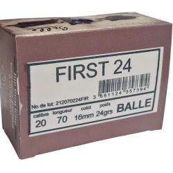 BOITE DE 10 CARTOUCHES JOCKER FIRST 24 CAL.20/70 BALLE SLUG