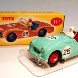 TRIUMPH TR2 la légende intacte 1er voiture de Johnny Hallyday DINKY TOYS + boîte