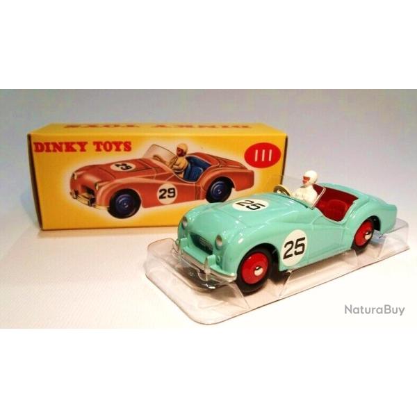 TRIUMPH TR2 la lgende intacte 1er voiture de Johnny Hallyday DINKY TOYS + bote