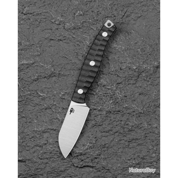 Couteau Bestech Heidi Blacksmith 3 Lame Acier 14C28N Manche G10 Black Etui Kydex BTKFK07A