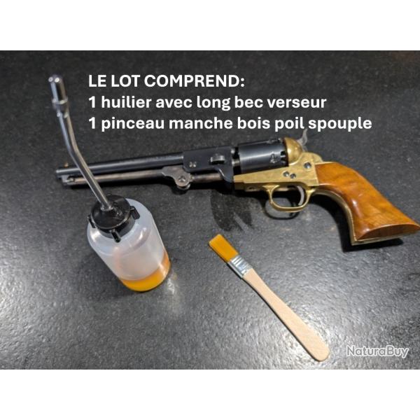 HUILIER + PINCEAU POUR HUILER VOS ARMES SANS SALIR