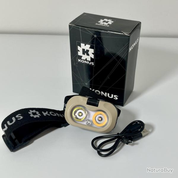Lampe Frontale KonusFlash-8 Rechargeable 450 lumens