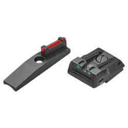 Hausse LPA réglable pour Ruger Mark IV 22/45 Lite avec insert en fibre optique