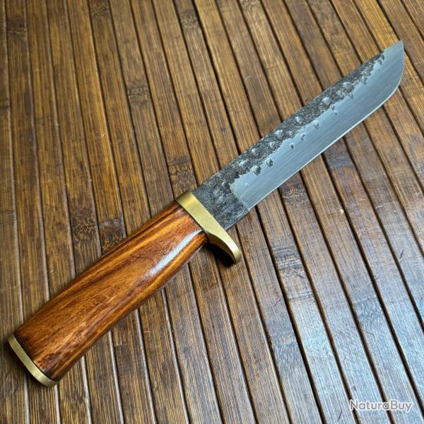 COUTEAU ARTISANAL LAME BRUTE DE FORGE TAT NEUF