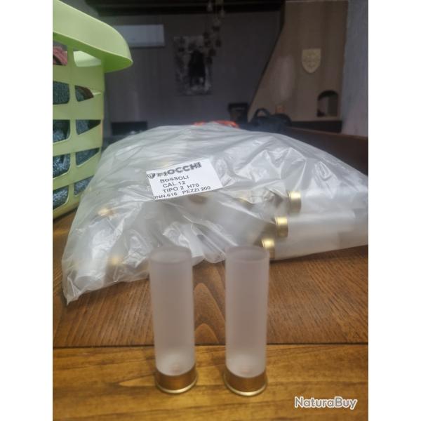 100 Douilles vides amorces - calibre 12/70