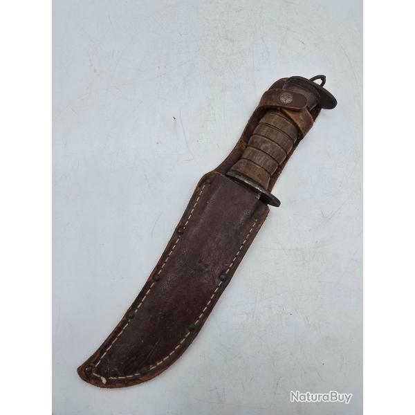 Poignard US WW2 EGW dent de scie nominatif wwii militaria militaire guerre