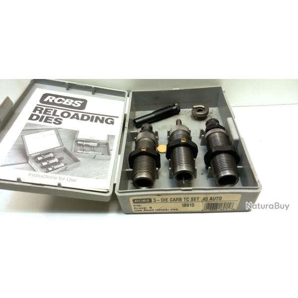 jeu d'outils rcbs carbure 45acp