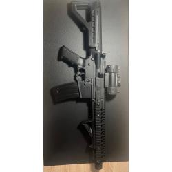 Carabine crosman DPMS SBR full auto Cal. 4.5 Bille Acier+ viseur point rouge/vert