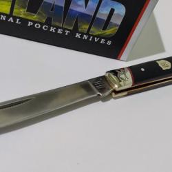 Couteau Rough Rider Doctor's Knife Manche Micarta Noir Lame Acier 440 Satinée Slip Joint