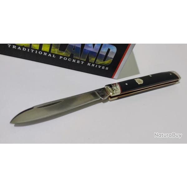 Couteau Rough Rider Doctor's Knife Manche Micarta Noir Lame Acier 440 Satine Slip Joint