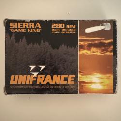 Boîte de balles 280 Remington UNIFRANCE SIERRA « Game King » 160 grains