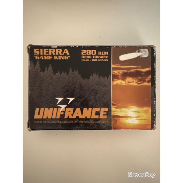 Bote de balles 280 Remington UNIFRANCE SIERRA Game King 160 grains
