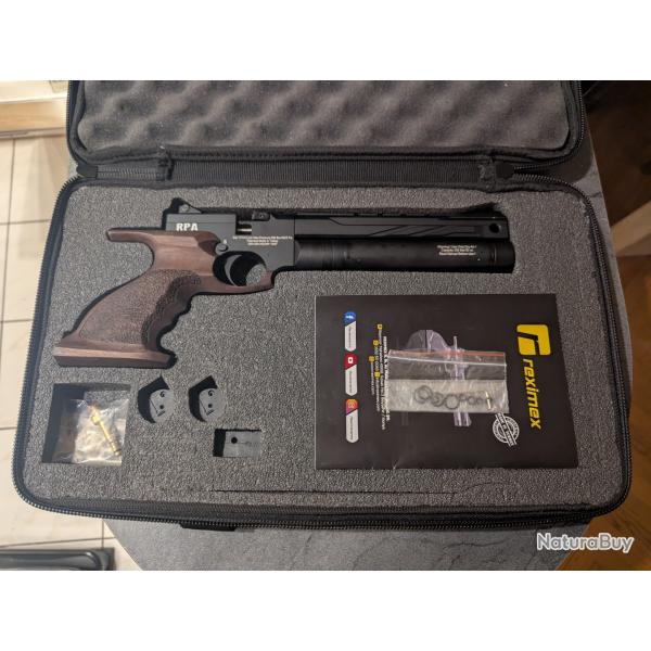 REXIMEX RPA  poigne bois 17 joules calibre 4.5 mm +mallette de transport