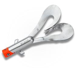 LMAB Drunk Dancer 18 cm - Leurre souple double-queue pour carnassiers Chrome Redhead