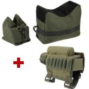 Repose-joue Tactique Fusil + étui 7 Cartouches – Noir, Ambidextre, Ajustable