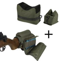 Cartouchiere tactique gaucher/droitier + chevalet de tir - vert - LIVRAISON GRATUITE