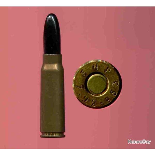 7.92 x 40 CETME Espagne - RARE cartouche � blanc balle plastique noire - marquage : FNP 7.92 - 953