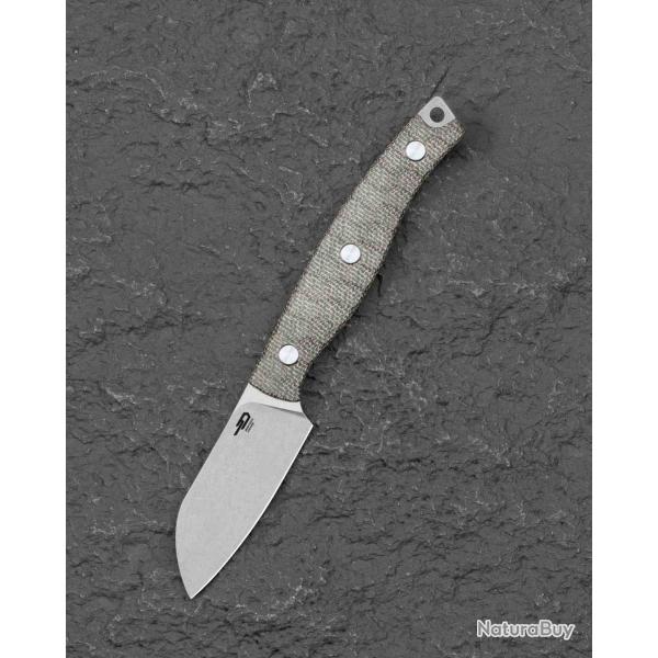 Couteau Bestech Heidi OD Blacksmith 3 Lame Acier 14C28N Manche Micarta OD Green Etui Kydex BTKFK07C