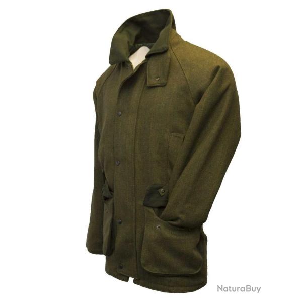Manteau en tweed homme Vert fonc� 100 laine imperm�able coupe so British