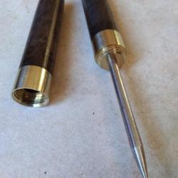 Beau pic à glace 17cm bois marron foncé