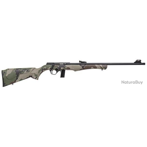 Carabine � verrou Rossi 8122 Synth camo cal.22LR canon 53cm filet� 1/2x20