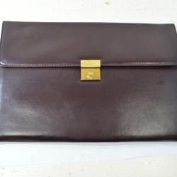 Ancien porte document / organiseur en cuir, publicitaire Conserves Semeuse à Bergues Nord