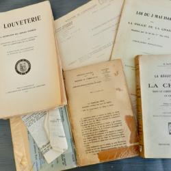 Lot d'archives anciennes sur la réglementation de la chasse (XIXe-XXe siècle)