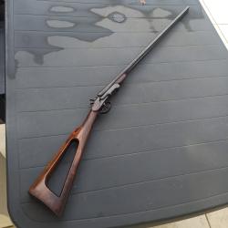 Fusil canons juxtaposés belge pliant dit "de braconnier" cal. 410/65 mis en vente à 1 sans réserve