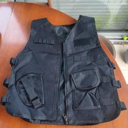 IDEE CADEAU NO&Euml;L GlLET TACTIQUE mixte noir petite taille r&eacute;glable