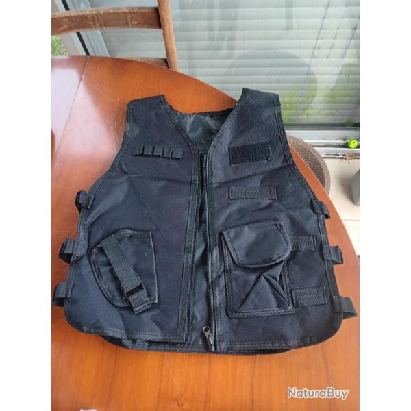 IDEE CADEAU NO�L GlLET TACTIQUE mixte noir petite taille r�glable