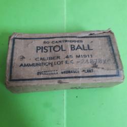 Colt 45 boite de cartouches vidé W W 2état moyen