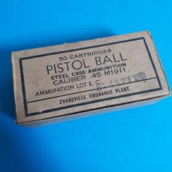Colt 45 boite de cartouches vide WW2
