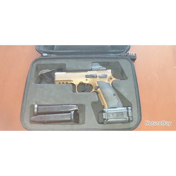 Pistolet,CZ SHADOW 2 COMPACT HOLOSUN CAL 9X19 CAT B soumise a autorisationArmes, Munitions Ct.B