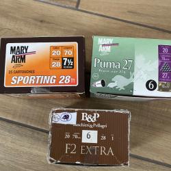 Lot  calibre 20 MARY et Baschierri Pellagri