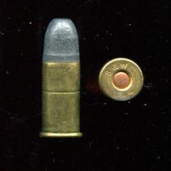 .44 S&W Américan - RARE calibre US - marquage : S&W 44 - balle plomb méplate