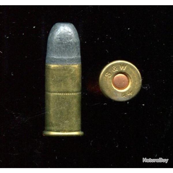 .44 S&W Amrican - RARE calibre US - marquage : S&W 44 - balle plomb mplate