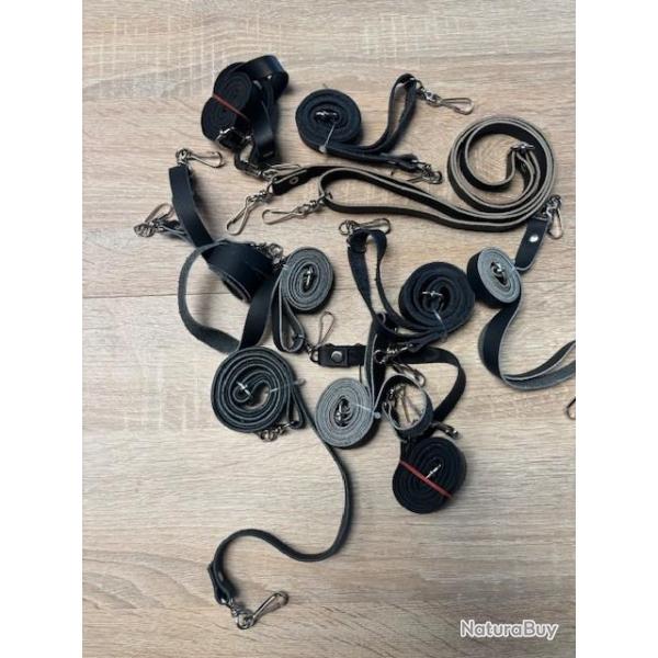 lot de dix sautoirs noir avec mousquetons 80 cm neuf destockage chasse enchere