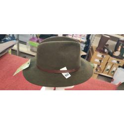 CHAPEAU VERT  EN FEUTRE avec lanière cuir - LODENHUT - T60
