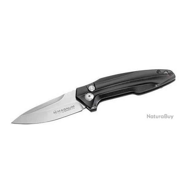 COUTEAUX AUTOMATIQUE BOKER MAGNUM FINAL FLICK OUT BLACK MANCHE ALUMINIUM LAME 80mm
