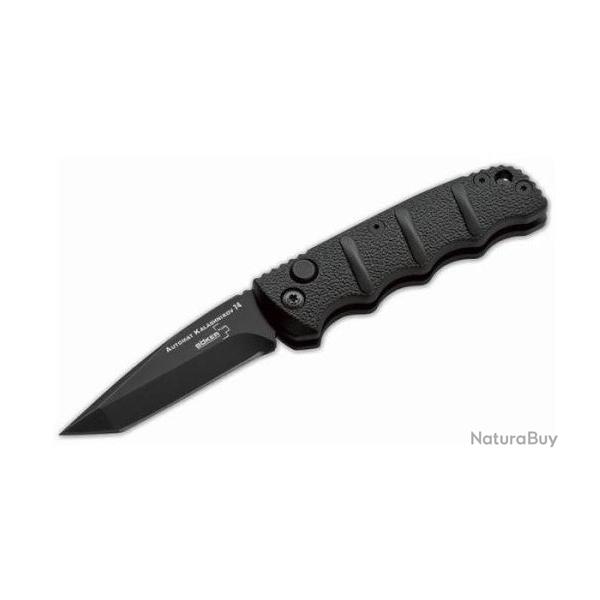 COUTEAUX BOKER PLUS ASK-74 MINI TANTO NOIR MANCHE ALUMINIUM LAME 64mm